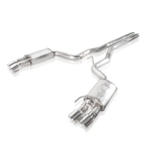 Ford Mustang Performance Exhaust - Rear - Stainless Works - Cat Back Dual Exit with Active Valves - `18-`27